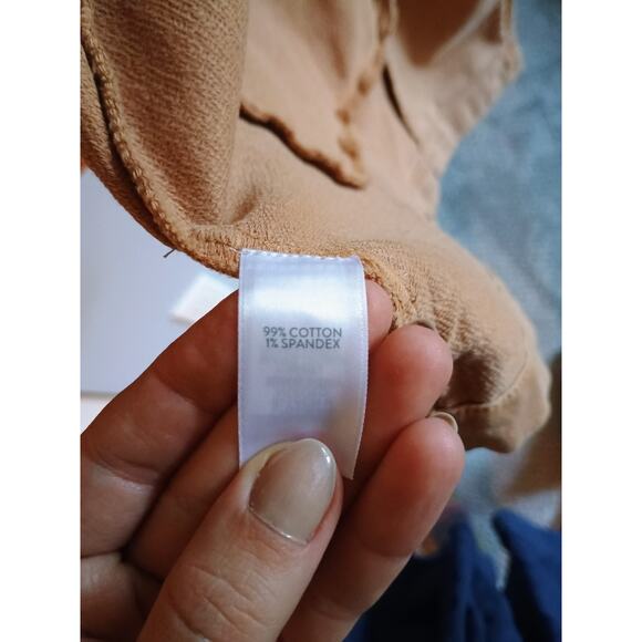 Jjill Xl Women's Jacket Toffee Brown Cotton Button Front Classic - Picture 10 of 11